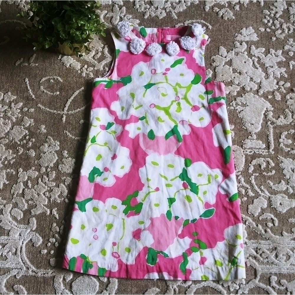 Lilly Pulitzer Pink White‎ Shift Dress girls summer